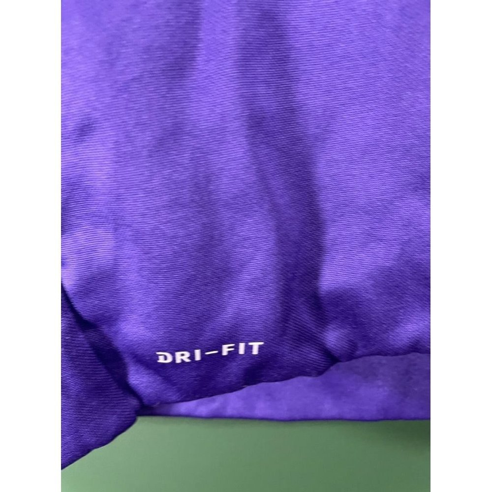 Nike Dri-Fit - Girl's Purple/Pink Logo Long Sleeve Hoodie - Size L - Picture 3 of 5